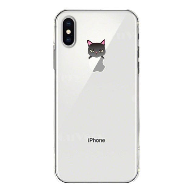 iPhoneX ケース iPhoneXS ケース ソフト のっかり ネコ 1 スマホケース ソフトスマホケース 送料無料-3