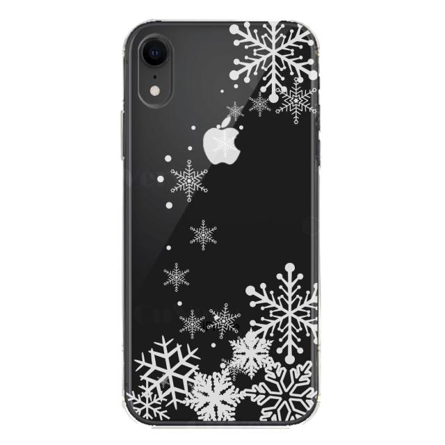 iPhoneXR ケース クリア ソフト 雪の結晶 スマホケース ワイヤレス充電対応 ソフトスマホケース 送料無料-5