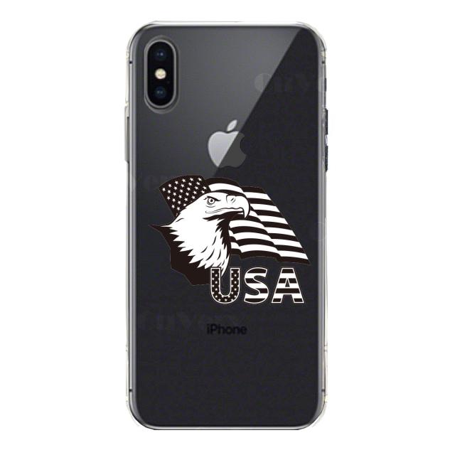 iPhoneX ケース iPhoneXS ケース ソフト 白頭鷲 星条旗 スマホケース ソフトスマホケース 送料無料-2
