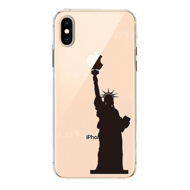 iPhoneX ケース iPhoneXS ケース ソフト 自由の女神 スマホケース ソフトスマホケース 送料無料-1
