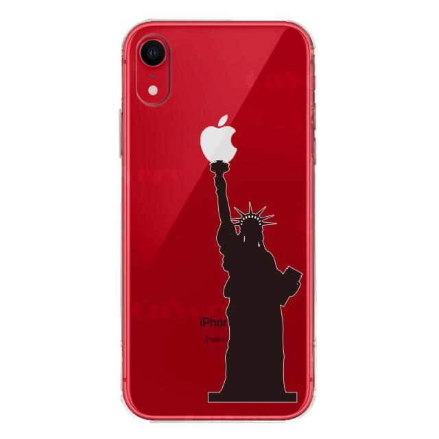 iPhoneXR ケース クリア ソフト 自由の女神 スマホケース ワイヤレス充電対応 ソフトスマホケース 送料無料-6