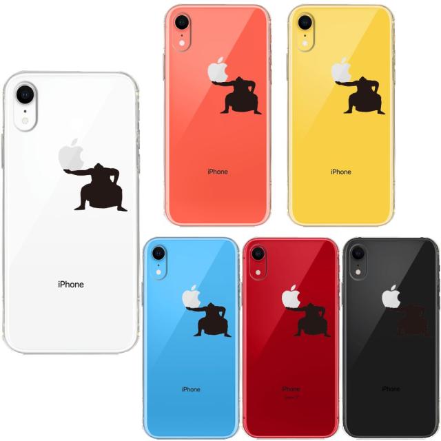 iPhoneXR ケース クリア ソフト おすもうさん 雲竜型 スマホケース ワイヤレス充電対応 ソフトスマホケース 送料無料-0