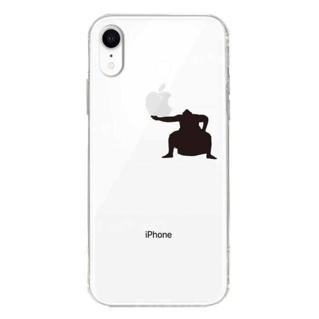 iPhoneXR ケース クリア ソフト おすもうさん 雲竜型 スマホケース ワイヤレス充電対応 ソフトスマホケース 送料無料-1