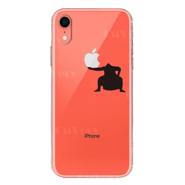 iPhoneXR ケース クリア ソフト おすもうさん 雲竜型 スマホケース ワイヤレス充電対応 ソフトスマホケース 送料無料-2