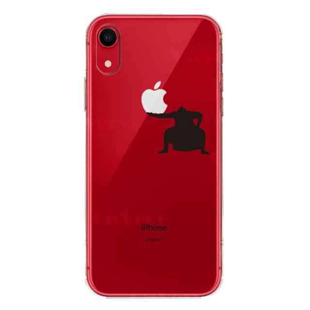 iPhoneXR ケース クリア ソフト おすもうさん 雲竜型 スマホケース ワイヤレス充電対応 ソフトスマホケース 送料無料-6