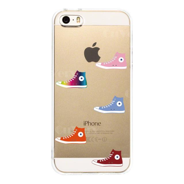 iPhone5 iPhone5s ケース クリア スニーカー スマホケース ハード スマホケース ハード 送料無料-1
