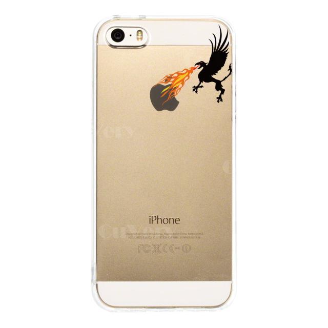 iPhone5 iPhone5s ケース クリア 幻獣 ドラゴン 焼きりんご スマホケース ハード スマホケース ハード 送料無料-1