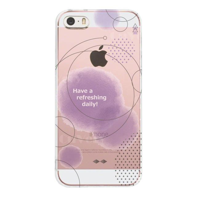 iPhone5 iPhone5s ケース クリア 幾何学 パープル スマホケース ハード スマホケース ハード 送料無料-2