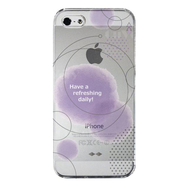 iPhone5 iPhone5s ケース クリア 幾何学 パープル スマホケース ハード スマホケース ハード 送料無料-3