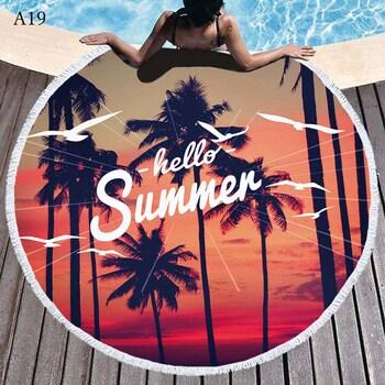 ラウンドビーチタオル ビーチマット 大判 レジャーマット レジャーシート 厚手 おしゃれ ラウン 送料無料 即日発送-5