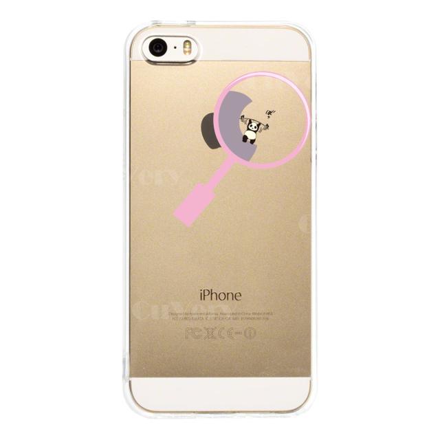 iPhone5 iPhone5s ケース クリア よく見たら パンダ トレーニング中 スマホケース ハード スマホケース ハード 送料無料-1