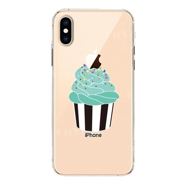 iPhoneX ケース iPhoneXS ケース ソフト カップケーキ スマホケース ソフトスマホケース 送料無料-1