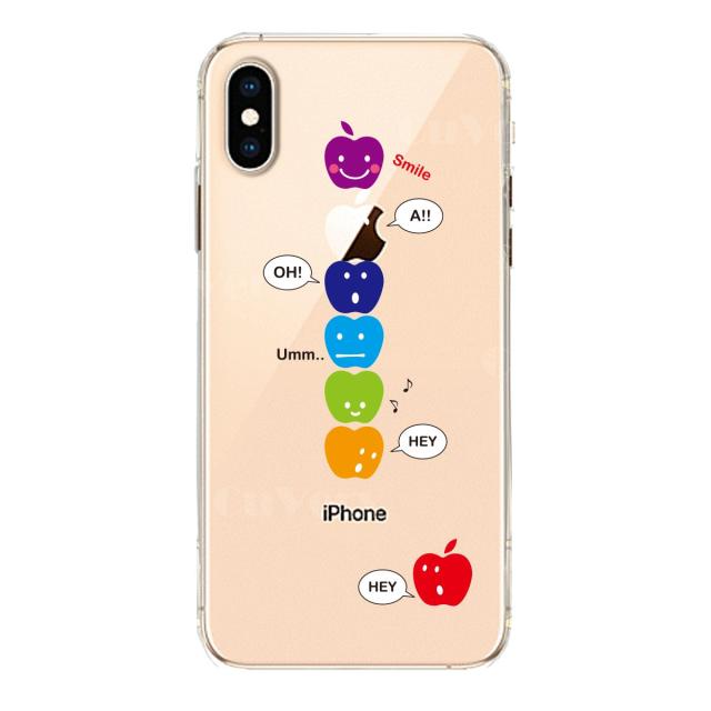 iPhoneX ケース iPhoneXS ケース ソフト APPLE FACE スマホケース ソフトスマホケース 送料無料-1