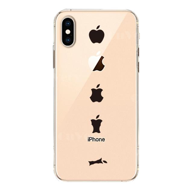 iPhoneX ケース iPhoneXS ケース ソフト 食べられるリンゴ スマホケース ソフトスマホケース 送料無料-1
