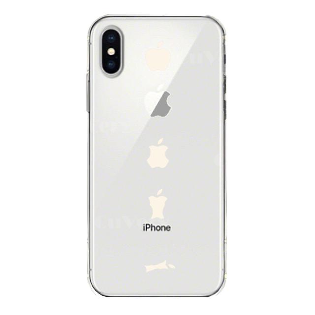 iPhoneX ケース iPhoneXS ケース ソフト 食べられるリンゴ ホワイト スマホケース ソフトスマホケース 送料無料-3