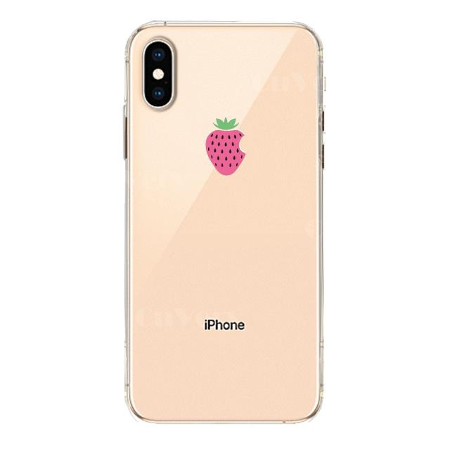 iPhoneX ケース iPhoneXS ケース ソフト イチゴ 苺 スマホケース ソフトスマホケース 送料無料-1
