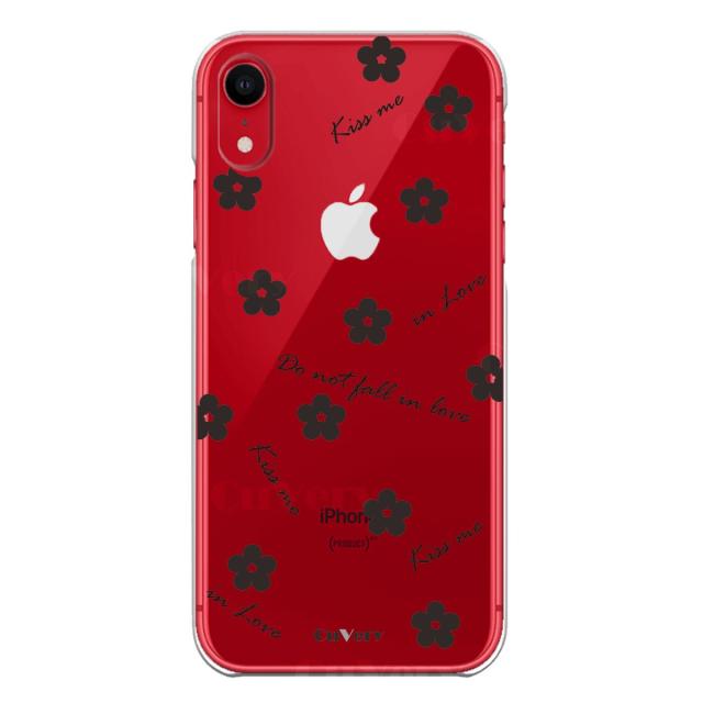 iPhone11 ケース クリアフラワー ブラック スマホケース 側面ソフト 背面ハード ハイブリッド 送料無料-6