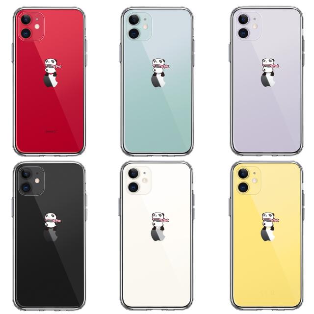 iPhone11 ケース クリアさすらい パンダ スマホケース 側面ソフト 背面ハード ハイブリッド 送料無料-1