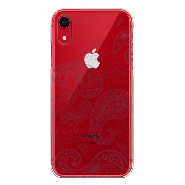 iPhone11 ケース クリアペイズリー 柄 ライトグレイ スマホケース 側面ソフト 背面ハード ハイブリッド 送料無料-6