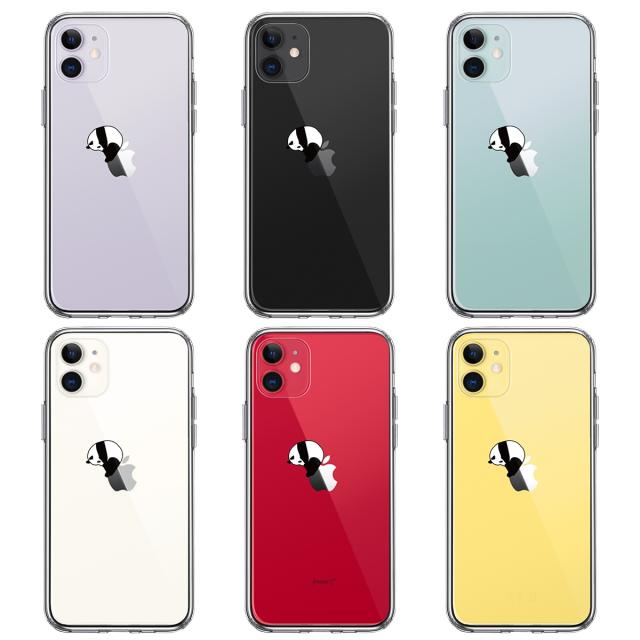 iPhone11 ケース クリアパンダ panda 跳び箱 体操 スマホケース 側面ソフト 背面ハード ハイブリッド 送料無料-1