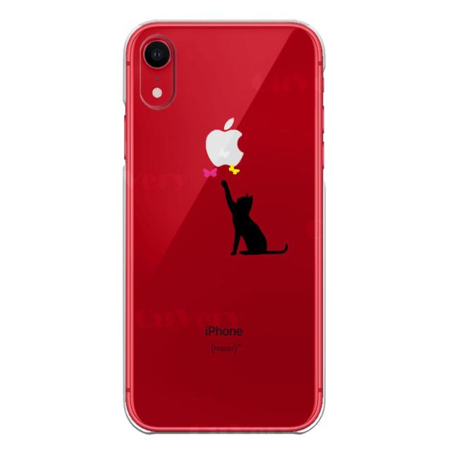 iPhone11 ケース クリア猫 CAT ねこ にゃんこ 蝶々 ブラック スマホケース 側面ソフト 背面ハード ハイブリッド 送料無料-6