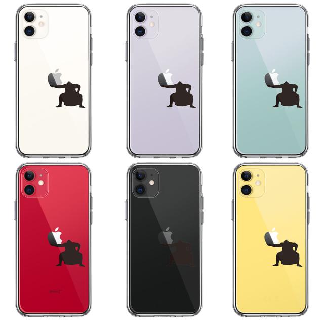 iPhone11 ケース クリアおすもうさん 雲竜型 スマホケース 側面ソフト 背面ハード ハイブリッド 送料無料-1