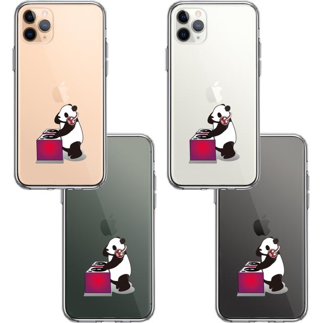 iPhone11pro ケース クリアパンダ DJ スマホケース 側面ソフト 背面ハード ハイブリッド 送料無料-1