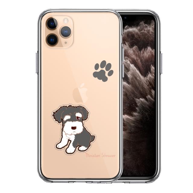 iPhone11pro ケース クリアシュナウザー 1 スマホケース 側面ソフト 背面ハード ハイブリッド 送料無料-0