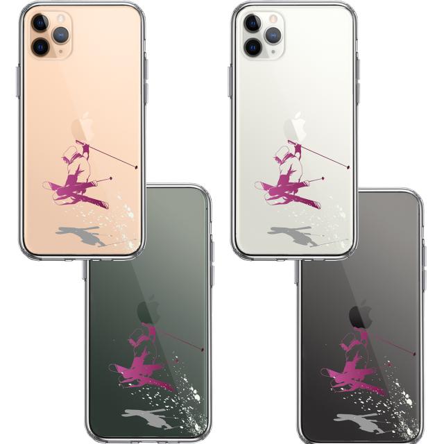 iPhone11pro ケース クリアフリースタイル アクロバットスキー スマホケース 側面ソフト 背面ハード ハイブリッド 送料無料-1