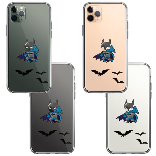 iPhone11pro ケース クリア映画パロディ 蝙蝠男 スマホケース 側面ソフト 背面ハード ハイブリッド 送料無料-1