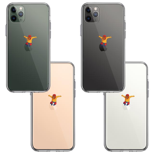 iPhone11pro ケース クリア ジャケット 覆面 プロレスラー スマホケース 側面ソフト 背面ハード ハイブリッド 送料無料-1