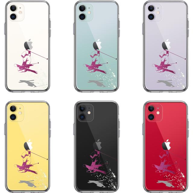 iPhone11 ケース クリア フリースタイル アクロバットスキー スマホケース 側面ソフト 背面ハード ハイブリッド 送料無料-1