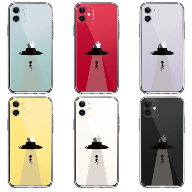 iPhone11 ケース クリア UFO 帰艦 スマホケース 側面ソフト 背面ハード ハイブリッド 送料無料-1