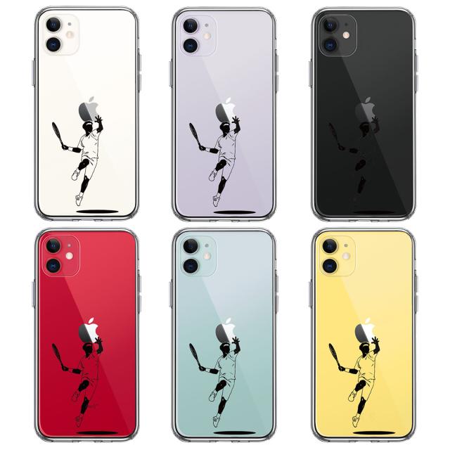 iPhone11 ケース クリア テニス スマホケース 側面ソフト 背面ハード ハイブリッド 送料無料-1