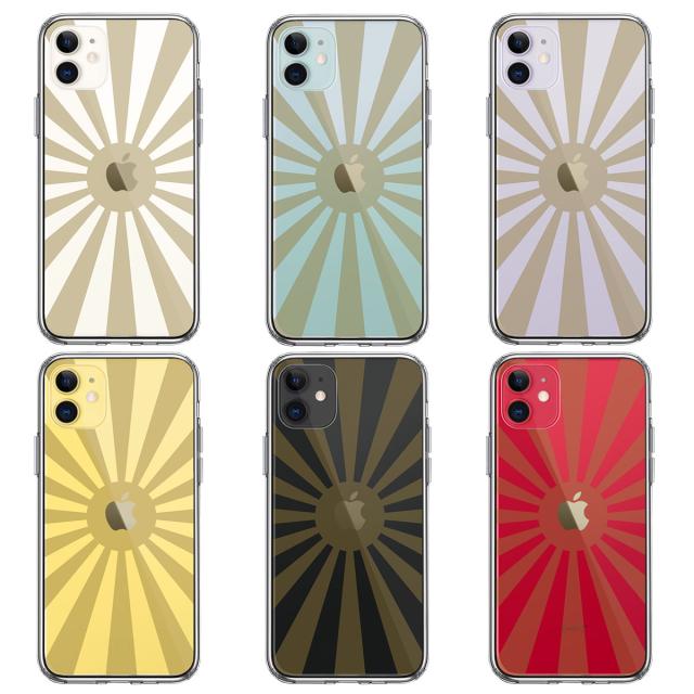 iPhone11 ケース クリア 旭日旗 太陽 日本 スマホケース 側面ソフト 背面ハード ハイブリッド 送料無料-1