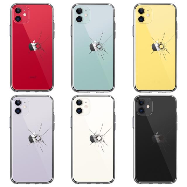 iPhone11 ケース クリア銃の弾痕 スマホケース 側面ソフト 背面ハード ハイブリッド 送料無料-1