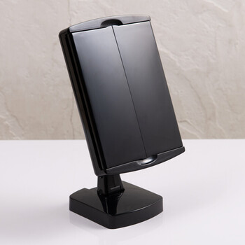 LED付女優卓上ミラー キレイミラー 鏡 三面鏡 光る 折りたたみ メイク 送料無料-7