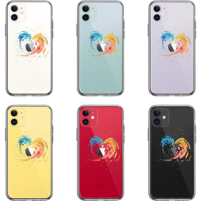 iPhone11 ケース クリア 幾何学 ハート スマホケース 側面ソフト 背面ハード ハイブリッド 送料無料-1