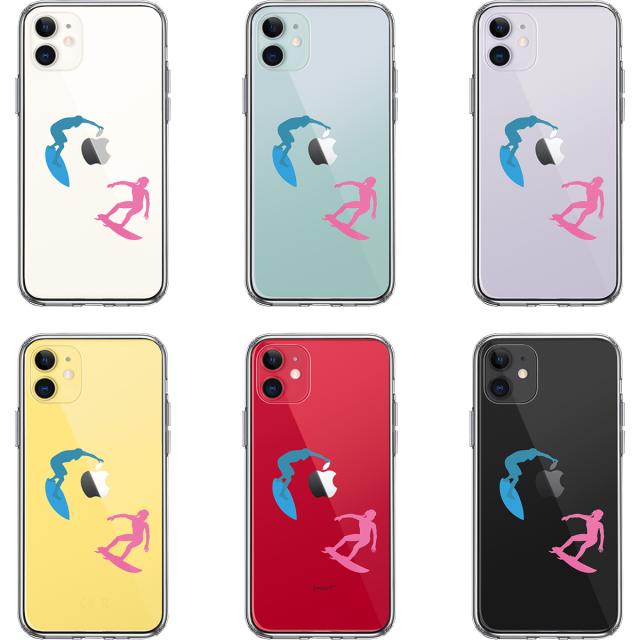 iPhone11 ケース クリア サーファー スマホケース 側面ソフト 背面ハード ハイブリッド 送料無料-1