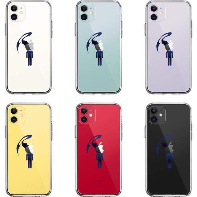 iPhone11 ケース クリア 頭部 寄生 生物 スマホケース 側面ソフト 背面ハード ハイブリッド 送料無料-1