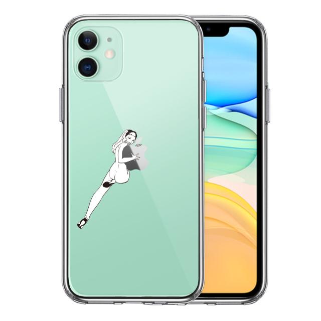 iPhone11 ケース クリア セクシーレディー スマホケース 側面ソフト 背面ハード ハイブリッド 送料無料-0