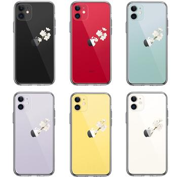 iPhone11 ケース クリア りんごに桜 スマホケース 側面ソフト 背面ハード ハイブリッド 送料無料-1