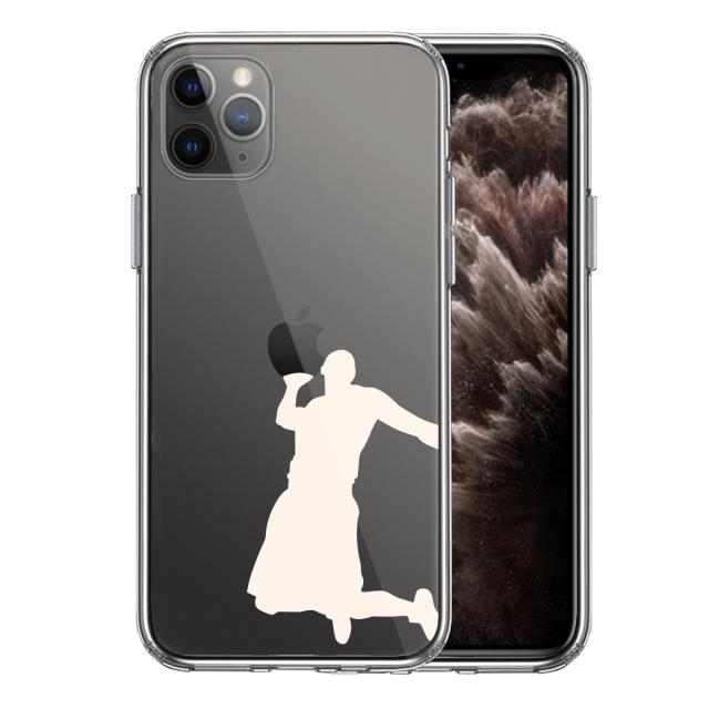iPhone11pro ケース クリア バスケ ダンクシュート２ 白 スマホケース 側面ソフト 背面ハード ハイブリッド 送料無料-0