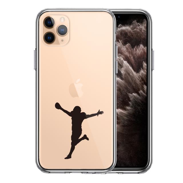 iPhone11pro ケース クリア アメフト タッチダウン 歓喜 スマホケース 側面ソフト 背面ハード ハイブリッド 送料無料-0