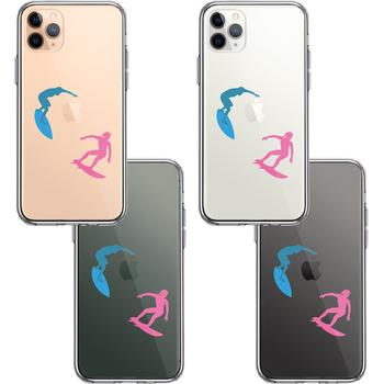 iPhone11pro ケース クリア サーファー スマホケース 側面ソフト 背面ハード ハイブリッド 送料無料-1