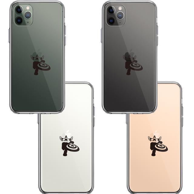iPhone11pro ケース クリア アメリカン ヒーロー スマホケース 側面ソフト 背面ハード ハイブリッド 送料無料-1