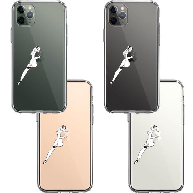 iPhone11pro ケース クリア セクシーレディー スマホケース 側面ソフト 背面ハード ハイブリッド 送料無料-1