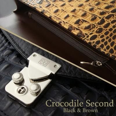 christina.A.Gクロコダイル型押し牛革セカンドバッグ AN-286 2色展開 送料無料-2