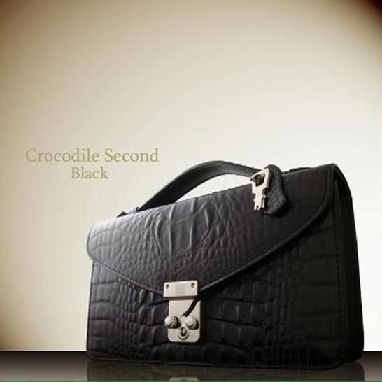 christina.A.Gクロコダイル型押し牛革セカンドバッグ AN-286 2色展開 送料無料-3