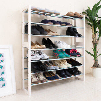 伸縮式シューズラック3段 送料無料-6